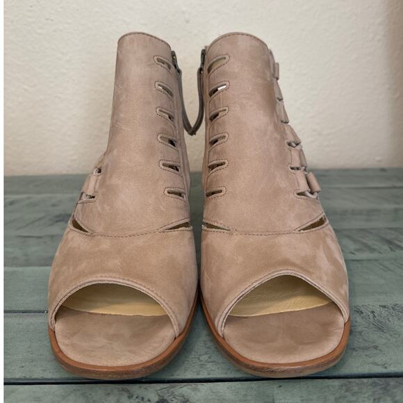 Paul Green Size 9 Sabrina Sandal Sisal Nubuk 3 1/2" Stacked Heel - Picture 8 of 15